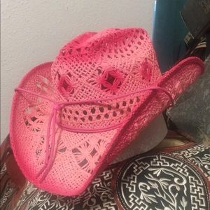 High quality Western Cowgirl hat pink